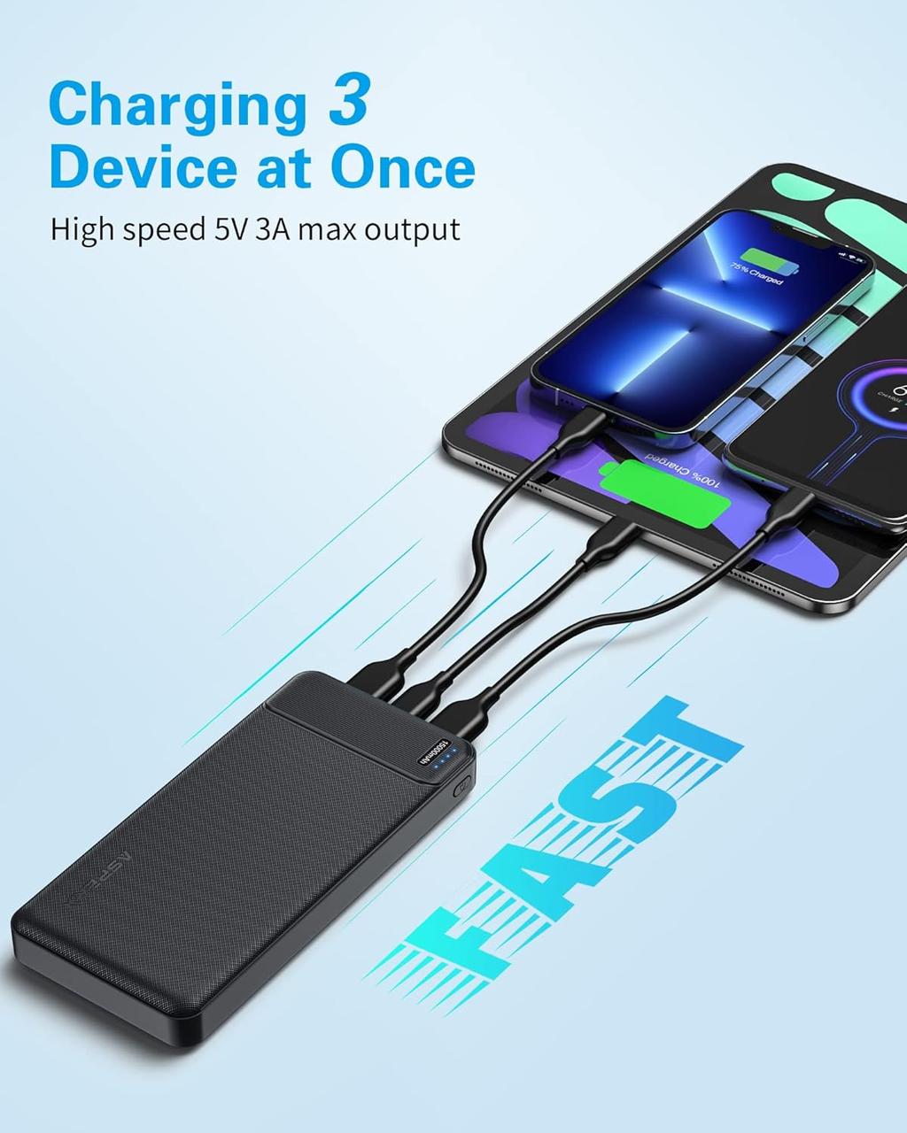 Зарядні пристрої AsperX Power Bank 15 000 мА·год з входом і виходом USB-C 2 шт. - фото 4