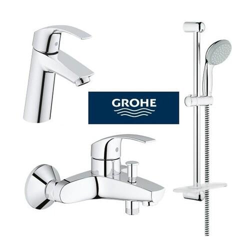 Набор смесителей Grohe Eurosmart 3в1 для ванны и душа (123246) - фото 3