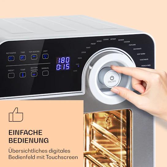 Аэрогриль-фритюрница Klarstein AeroVital Cube Chef 1700W 14 л 16 программ Серый - фото 4