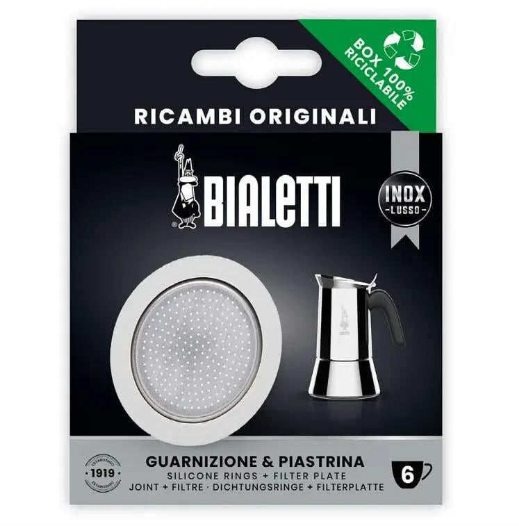 Запчастини для гейзерної кавоварки Bialetti з нержавіючої сталі на 6 порцій (018498)