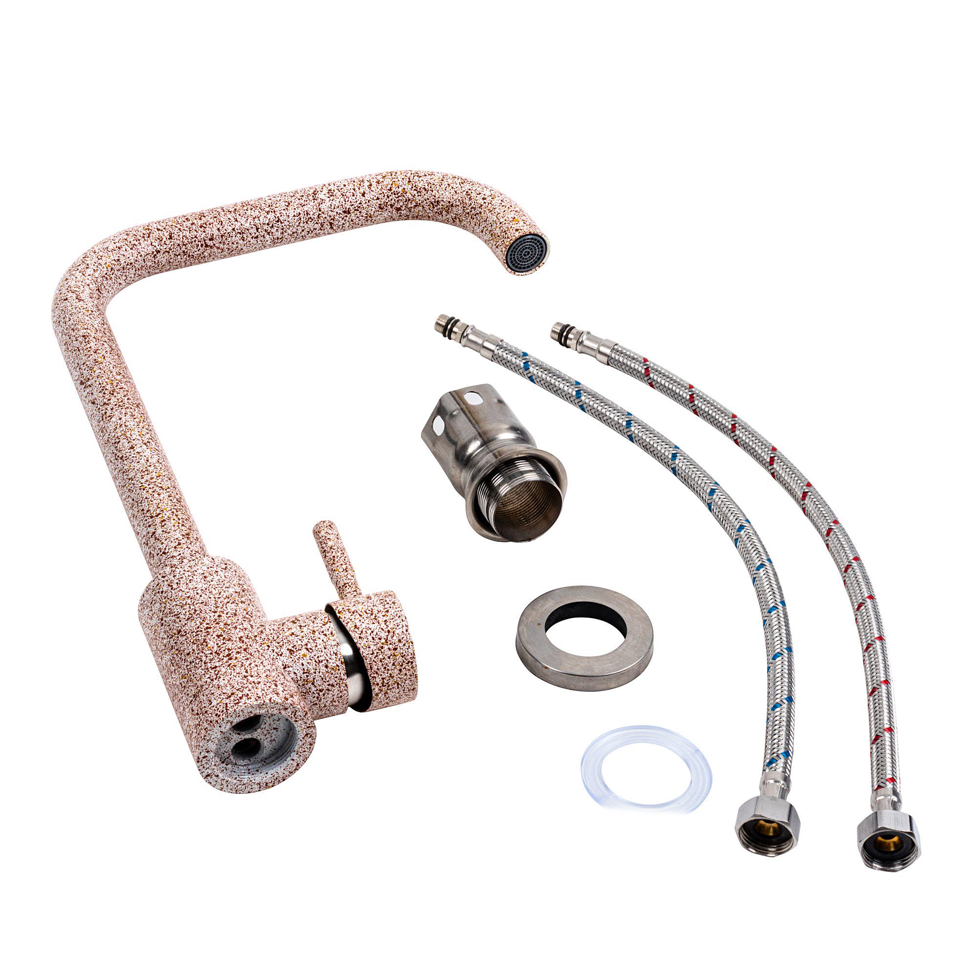 Змішувач кухонний Platinum NS02B 3008B-NA Карамельний - фото 2