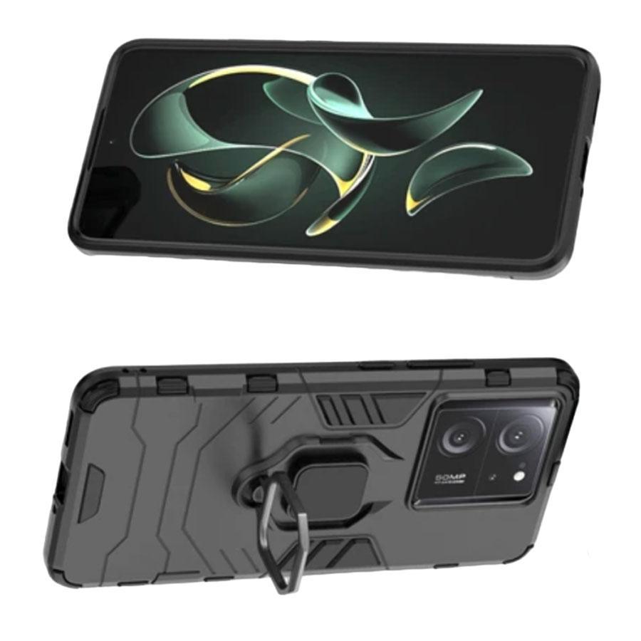 Чехол бампер Primolux Ring Armor для Xiaomi 13T / Xiaomi 13T Pro / Xiaomi Redmi K60 Ultra - Black - фото 5