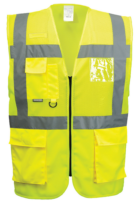 Жилет сигнальный сетчатый PORTWEST C496 Madrid Executive Mesh Vest M Желтый (C496YERM)