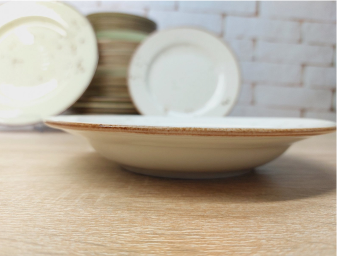 Сервиз столовый OMS TULU фарфор 6 персон 24 шт. Кремовый/Светло-зеленый (KL24-Kivi) - фото 4 Сервиз столовый OMS TULU фарфор 6 персон 24 шт. Кремовый/Светло-зеленый (KL24-Kivi) - фото 4