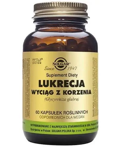 Вітаміни із екстрактом кореня Solgar LIQUORICE ROOT EXTRACT 60 капс.