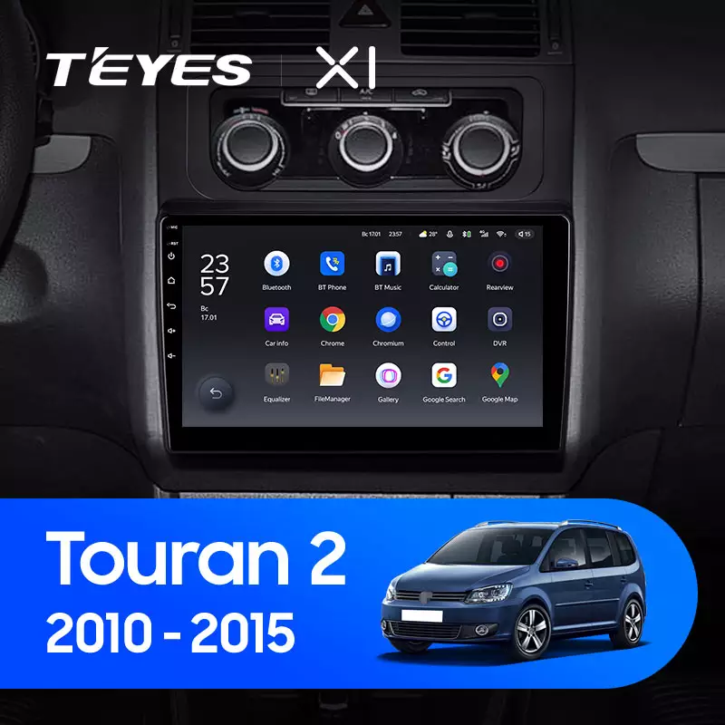 Автомагнітола штатна Teyes X1 для Volkswagen Touran 2 2010-2015 Android X1 2+32G Wi-Fi/4G (1682119087) - фото 2