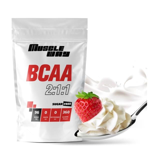 Комплекс амінокислот для росту м'язів і сушіння MuscleWay ВСАА 2:1:1 Sugar Free Крем-вершки в порошку на 50 порцій 500 г (21-125-bcaa-mw-rs500.ks) Комплекс амінокислот для росту м'язів і сушіння MuscleWay ВСАА 2:1:1 Sugar Free Крем-вершки в порошку на 50 порцій 500 г (21-125-bcaa-mw-rs500.ks)