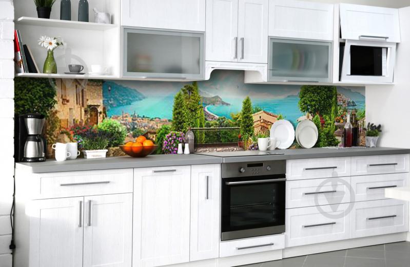 Скинали на кухню Zatarga «У берегов Адриатики» 600х2500 мм виниловая 3Д наклейка кухонный фартук самоклеящаяся