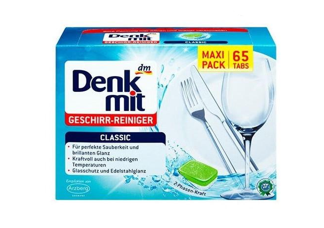 Таблетки для посудомоечных машин Denkmit Geschirr-Reiniger Classic 65 шт.