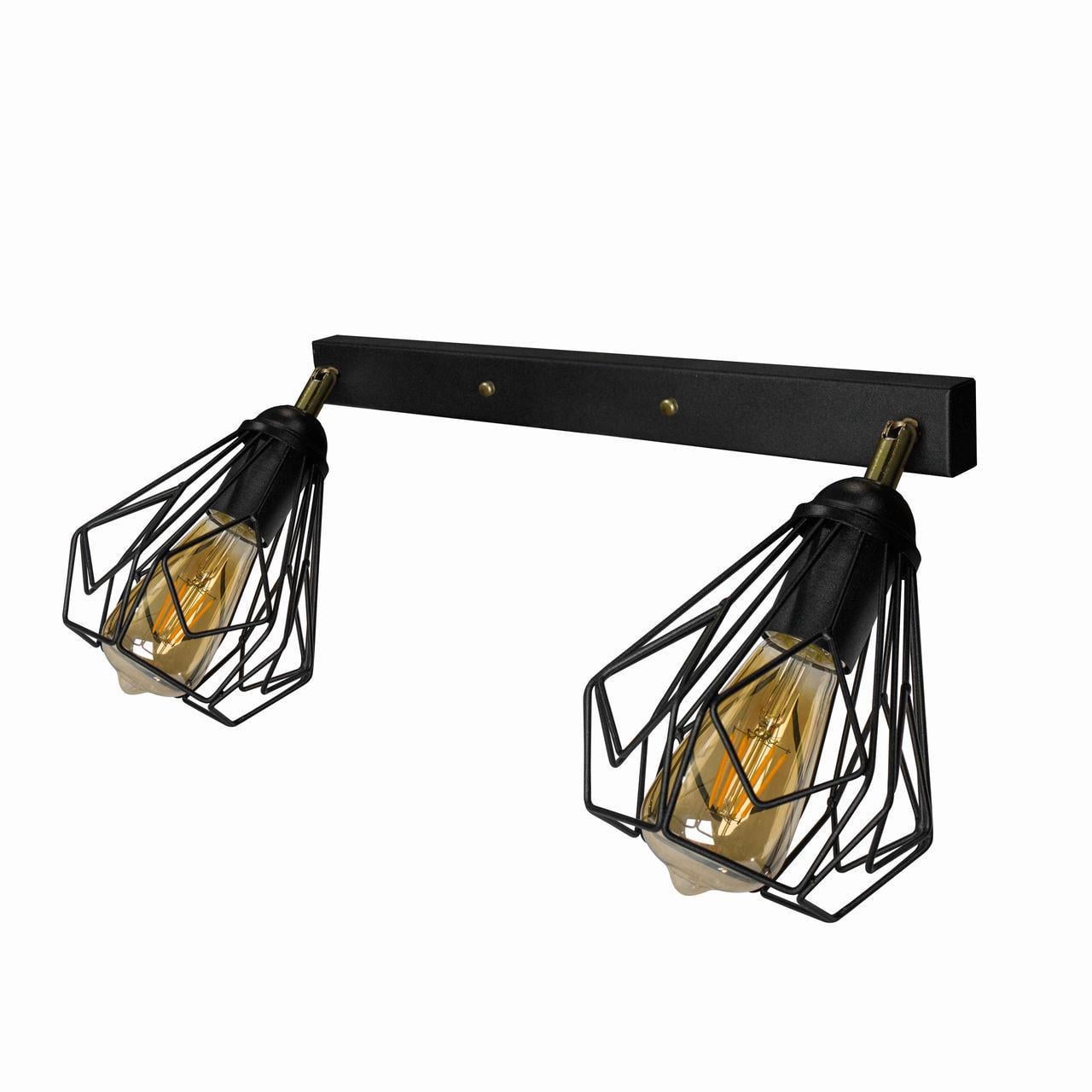 Спот MSK Electric у стилі лофт з поворотним механізмом під лампи Е27 Чорний (NL 5381-2)