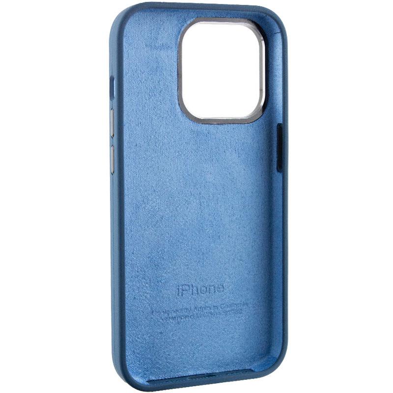 Противоударный чехол Silicone Case Metal Buttons (AA) для Apple iPhone 13 Pro (6.1") Синий / StromBlue - фото 6