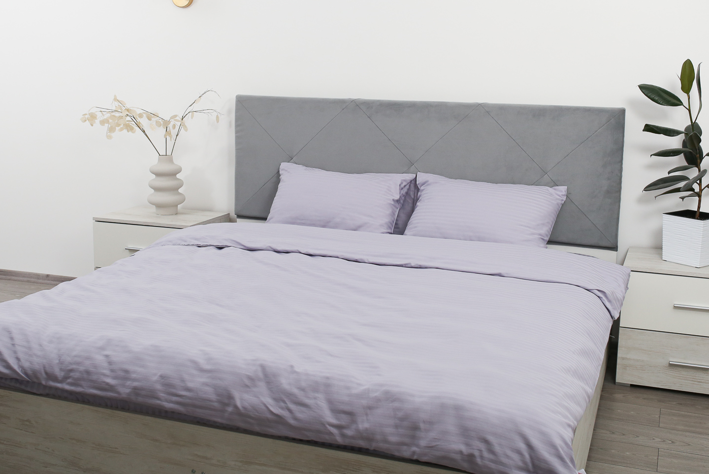 Комплект постельного белья евро Amore lavander3907 страйп-сатин Лаванда (KPB-Ae-STLux-lavander3907 70x70_) - фото 2 Комплект постельного белья евро Amore lavander3907 страйп-сатин Лаванда (KPB-Ae-STLux-lavander3907 70x70_) - фото 2