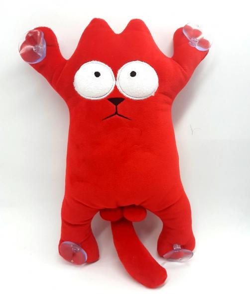 Мягкая игрушка Копица Сувенир на присосках 1/1 Котик 31 см Красный (00284-134)