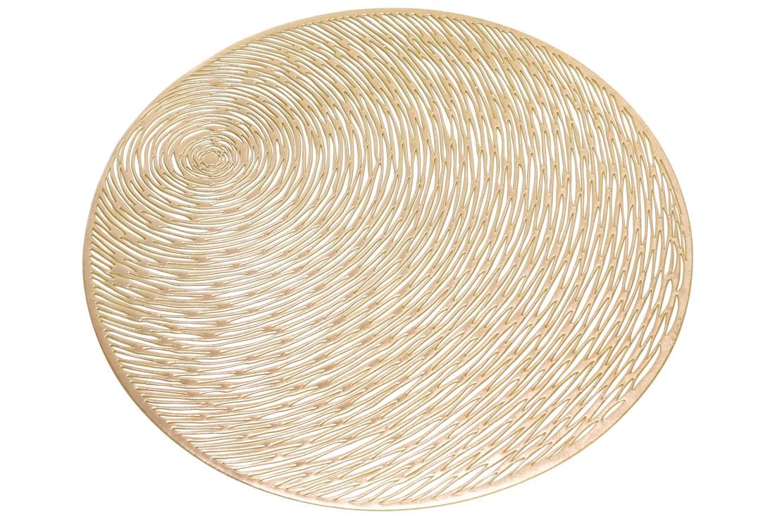 Килимок для сервірування Bonadi ажурний 38 см Золотий (444-120) - фото 1