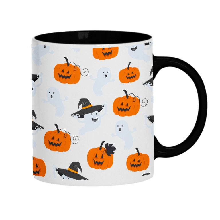 Чашка Halloween Attributes 310 мл Чорний з білим