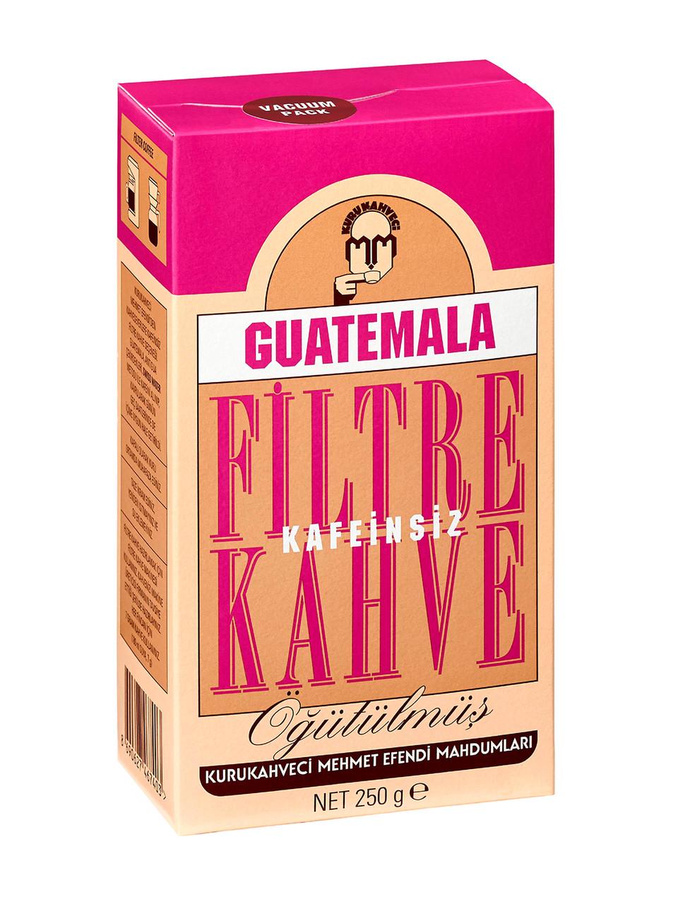 Кофе молотый без кофеина Kurukahveci Mehmet Efendi Guatemala 250 г