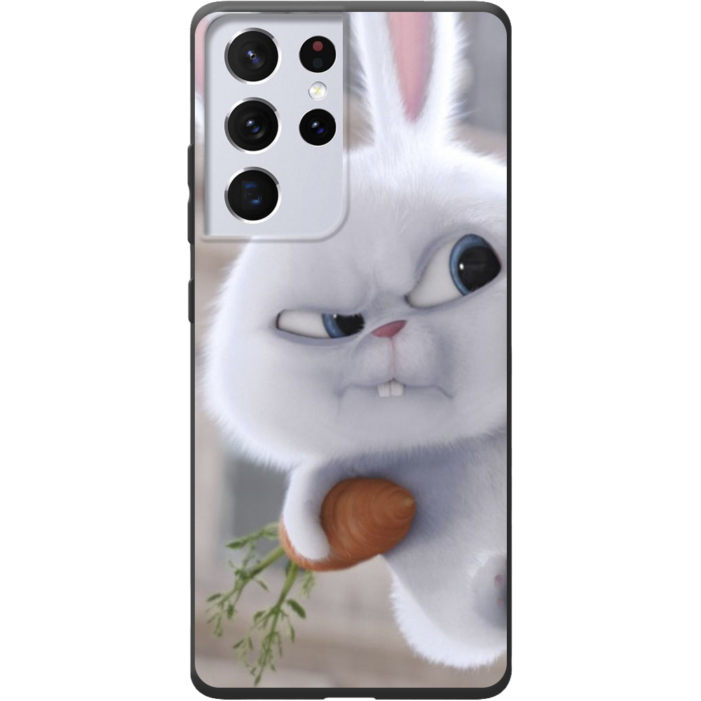 Чохол BoxFace Samsung G998 Galaxy S21 Ultra Rabbit Snowball Чорний силікон (41719-up1116-42011)