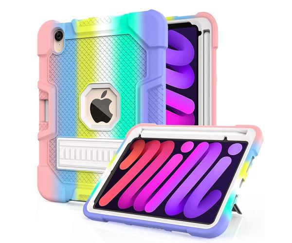 Чехол бронированный Armor with stand для iPad Mini 2021 iPad Mini 6 2021 с силиконовой накладкой Разноцветный Чехол бронированный Armor with stand для iPad Mini 2021 iPad Mini 6 2021 с силиконовой накладкой Разноцветный