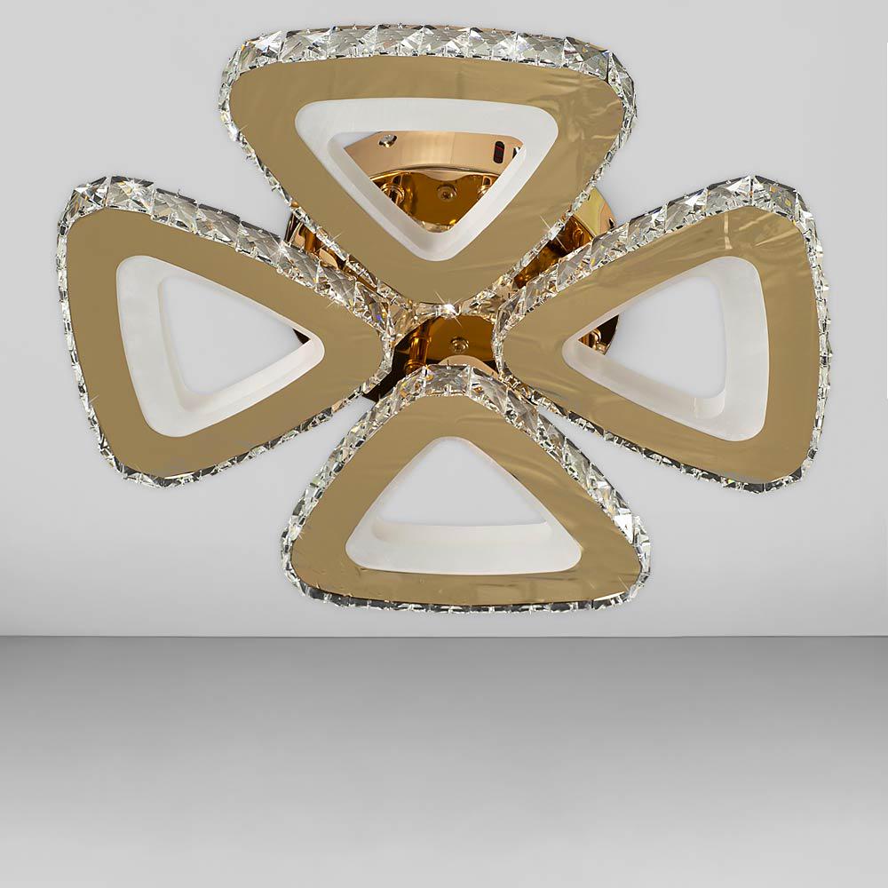 Люстра потолочная светодиодная Light House SY-18809/4 GD D410х100 112W Золотой