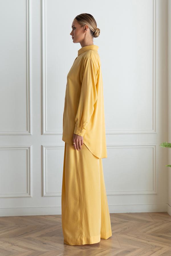 Пижамный костюм Lemon с брюками шелк/хлопок L/XXL (29517781) - фото 3 Пижамный костюм Lemon с брюками шелк/хлопок L/XXL (29517781) - фото 3