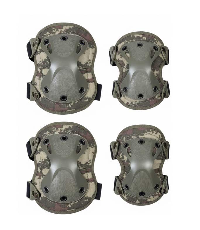 Комплект защиты наколенники и налокотники ERSAV Oxford 800D Камуфляж - фото 1