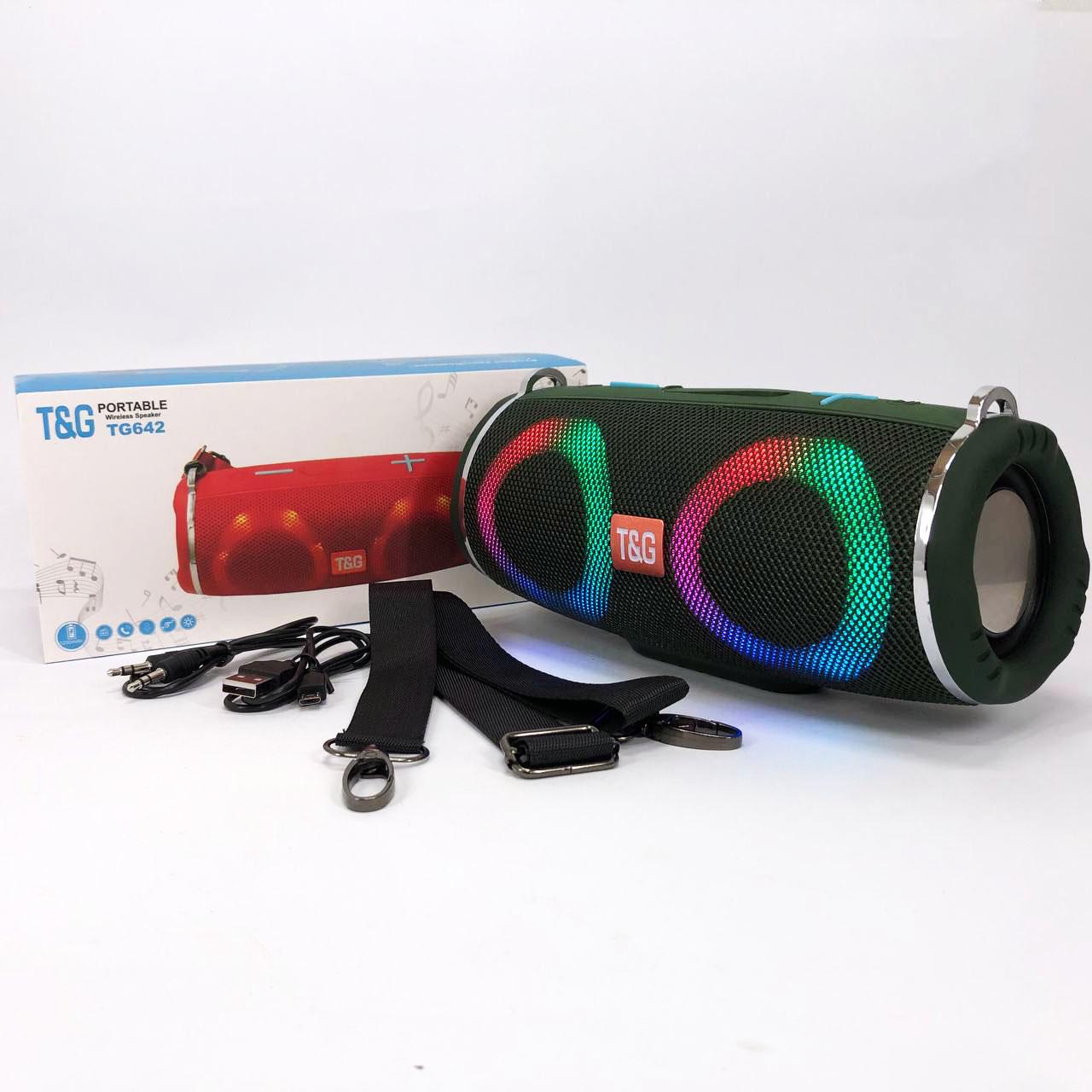 Колонка портативная с RGB подсветкой и ремешком TG642 Зеленый - фото 10 Колонка портативная с RGB подсветкой и ремешком TG642 Зеленый - фото 10