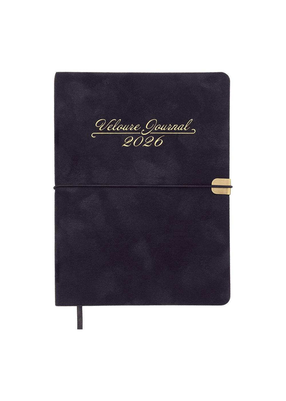 Офисный ежедневник А5 Buromax 2026 VELOUR датированный Темно-синий  (BM.2134-01)