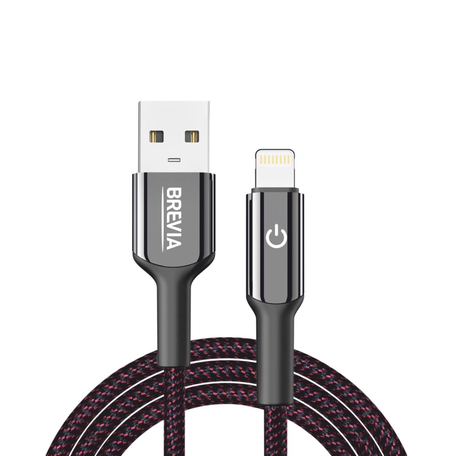 Кабель Brevia USB to Lightning 2,4А box 1,2 м Черный (54120BULC1)