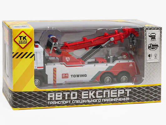 Спецтехніка LS-7414-21 Авто Експерт Евакуатор масштаб: 1:32 інерція підсвічування звук стрілка механічний підіймач Спецтехніка LS-7414-21 Авто Експерт Евакуатор масштаб: 1:32 інерція підсвічування звук стрілка механічний підіймач