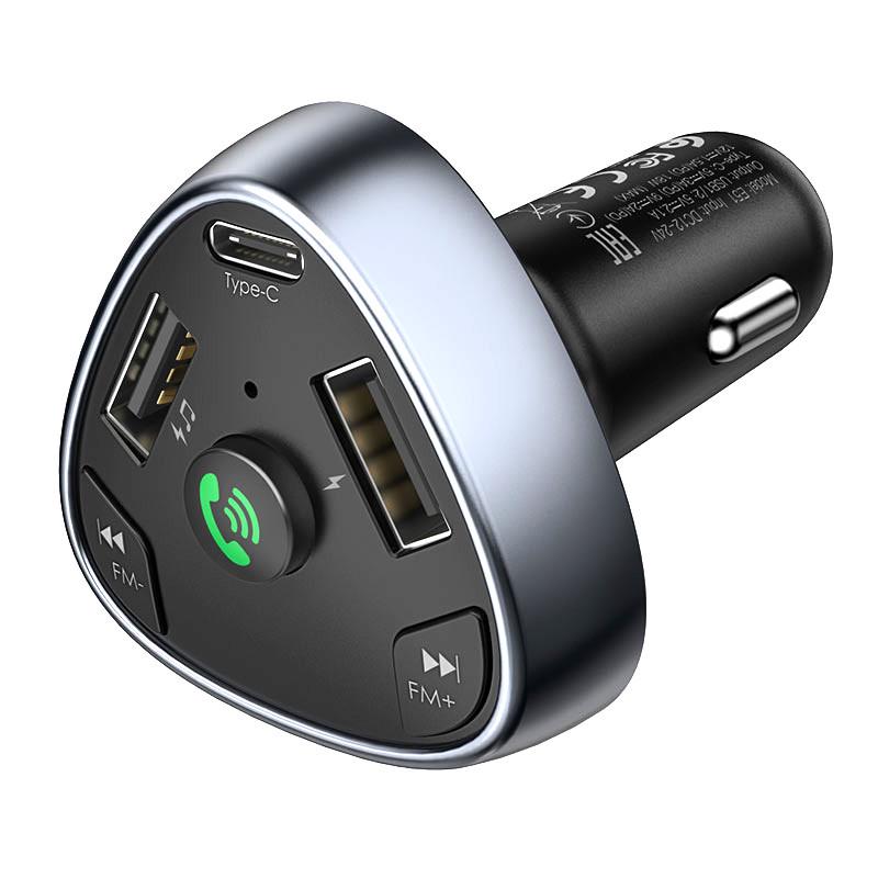 FM-трансмітер Hoco E51 V5.0 Bluetooth Чорний (1908788626) - фото 2