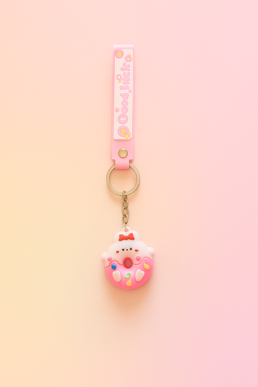 Брелок Good Luck Пончик з лапкою Рожевий (27829563)