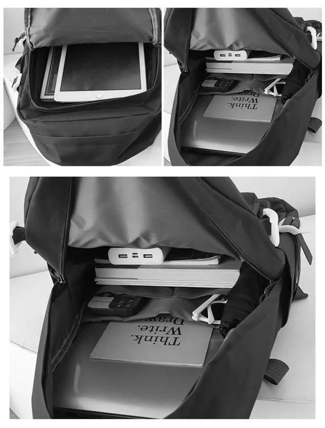 Рюкзак школьный набор DILUOQI 5в1 подростковый для девочки 5-11 класс сумка-шоппер/клатч/пенал Черный (28110614) - фото 9 Рюкзак школьный набор DILUOQI 5в1 подростковый для девочки 5-11 класс сумка-шоппер/клатч/пенал Черный (28110614) - фото 9