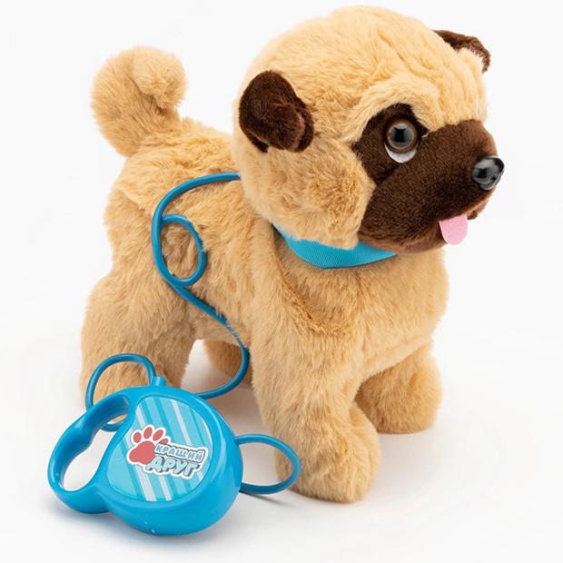 Интерактивная игрушка Країна Іграшок Собачка Мопс на поводке (30101138)