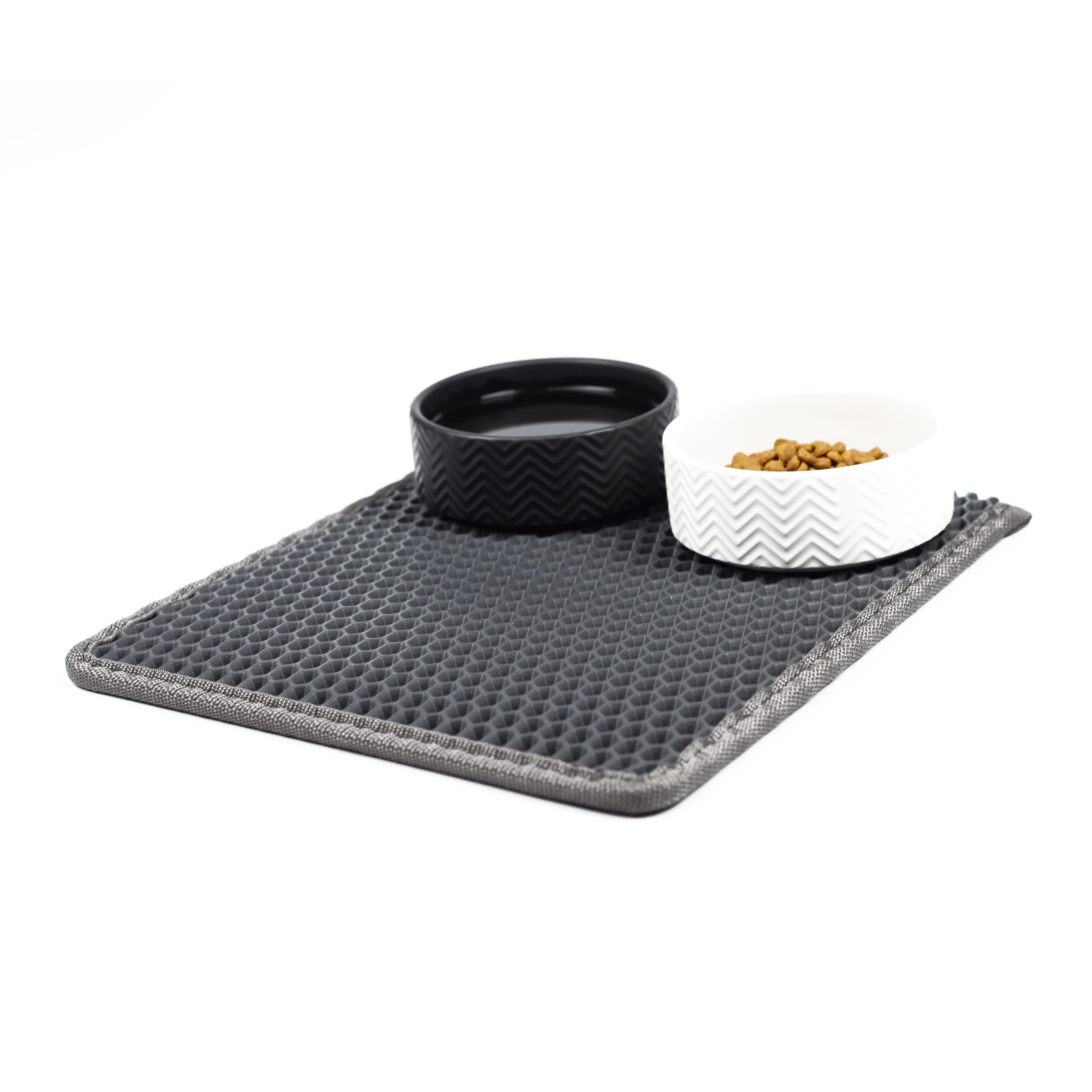 Килимок двошаровий Cat in Box для мисок та котячих лотків EVA 33x30 см Сірий - фото 3