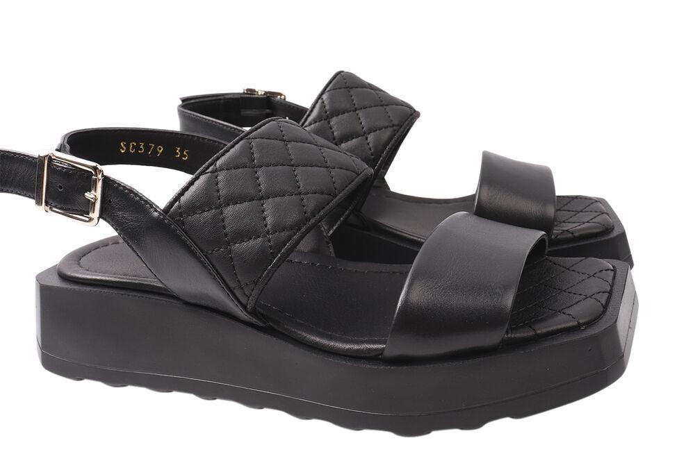 Босоножки женские Mario Muzi из кожи на платформе р. 39 Черный (510-21LBC)