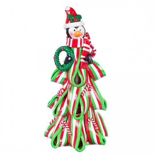 Фигурка новогодняя Елка из керамики 18 см Разноцветный (150-81-0177J)