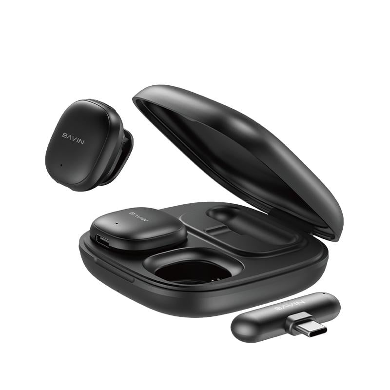 Петличный микрофон беспроводной BAVIN MP-105-C AI noise reduction Type-C Black (37225161) Петличный микрофон беспроводной BAVIN MP-105-C AI noise reduction Type-C Black (37225161)