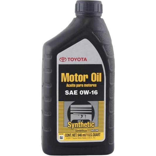 Моторное масло Toyota Motor Oil 0W-16 0,946 л