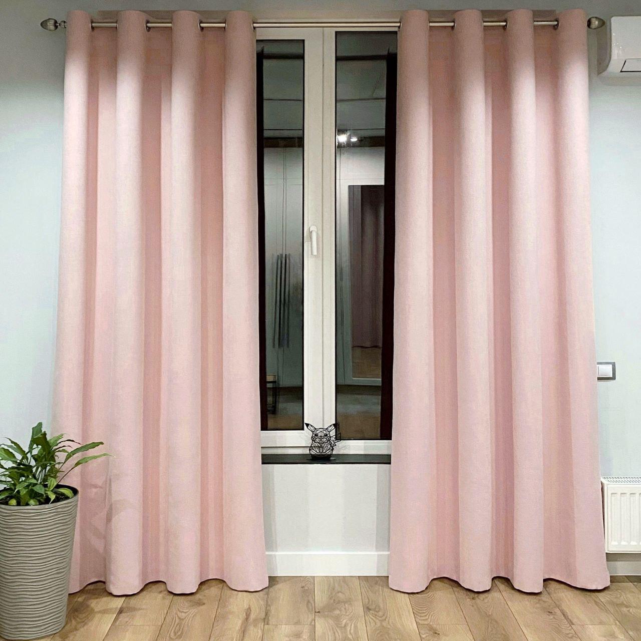 Шторы на серых люверсах микровелюр 175x250 см 2 шт. Светло-розовый (5801097-МТ2/175-GR) - фото 1 Шторы на серых люверсах микровелюр 175x250 см 2 шт. Светло-розовый (5801097-МТ2/175-GR) - фото 1