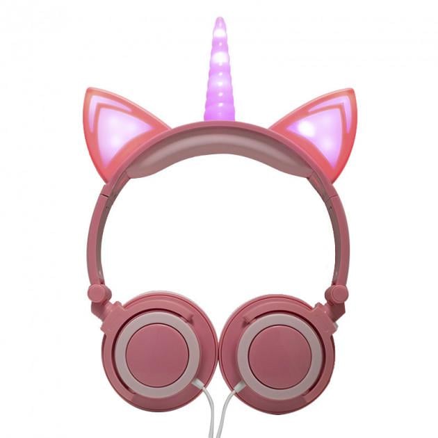 Наушники LINX Unicorn Ear Headphone с ушками LED Светло Розовый (SUN2998) Наушники LINX Unicorn Ear Headphone с ушками LED Светло Розовый (SUN2998)