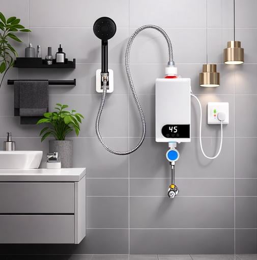 Проточный водонагреватель-душ с терморегулятором Aqua-Jet RYK010 5,5 кВт (RYK010)