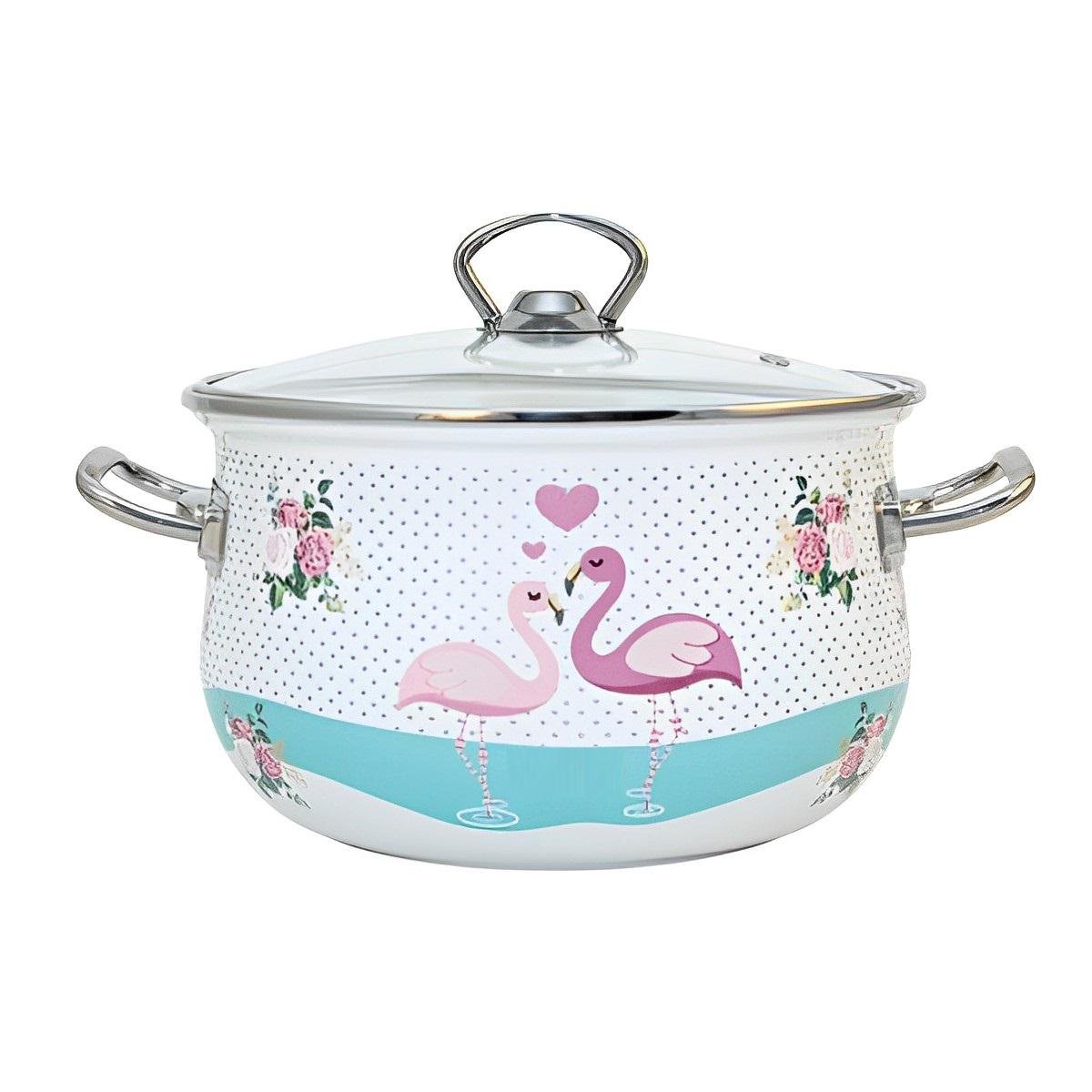 Каструля INFINITY SD-1377 Love Flamingo 18 см v-2,9 л (80020)