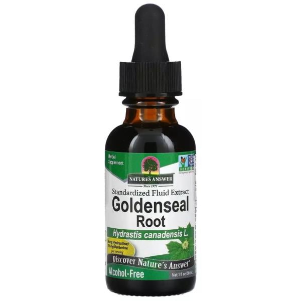 Натуральная добавка для иммунитета Nature's Answer Goldenseal Root Alcohol-Free 30 мл 30 порций (000022222)