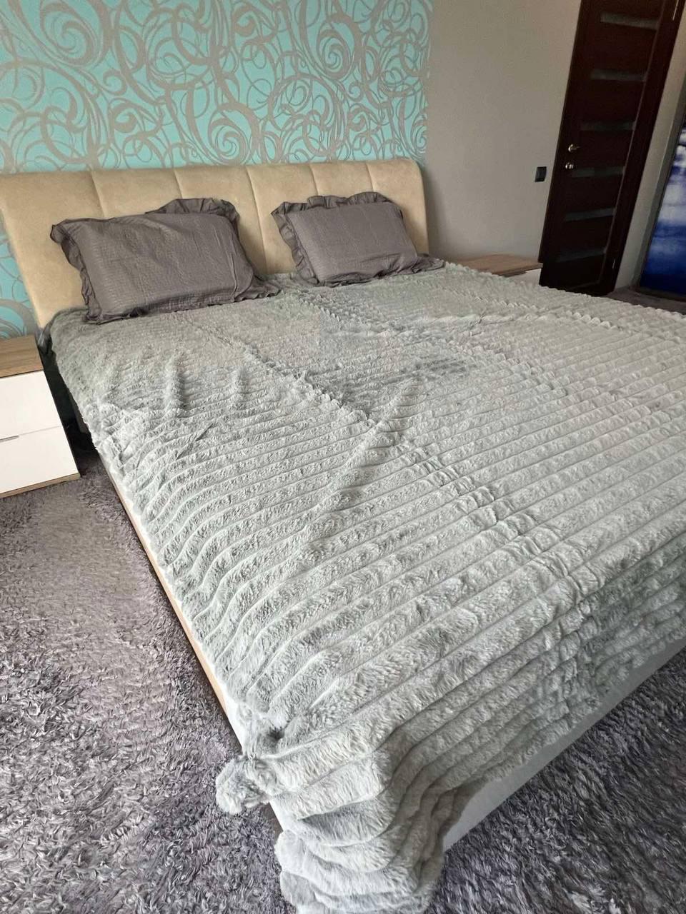 Плед-покривало шиншила євро 200х230 см Сірий (П4К-mur-shin-sharp-002) - фото 1 Плед-покривало шиншила євро 200х230 см Сірий (П4К-mur-shin-sharp-002) - фото 1