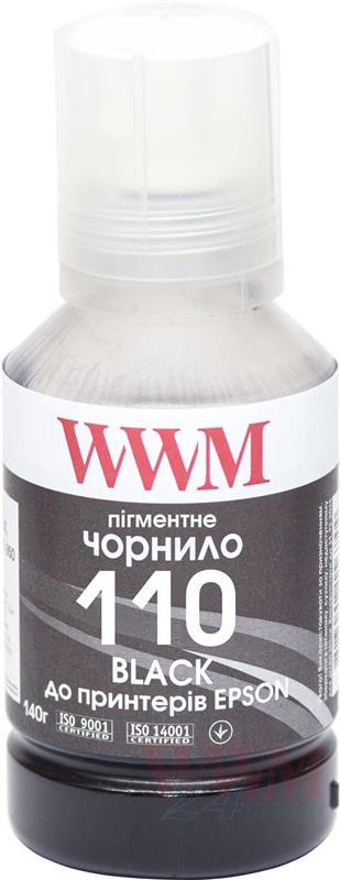 Чорнила WWM Epson M1100/M1120 140 мл Black Pigmented (E110BP)