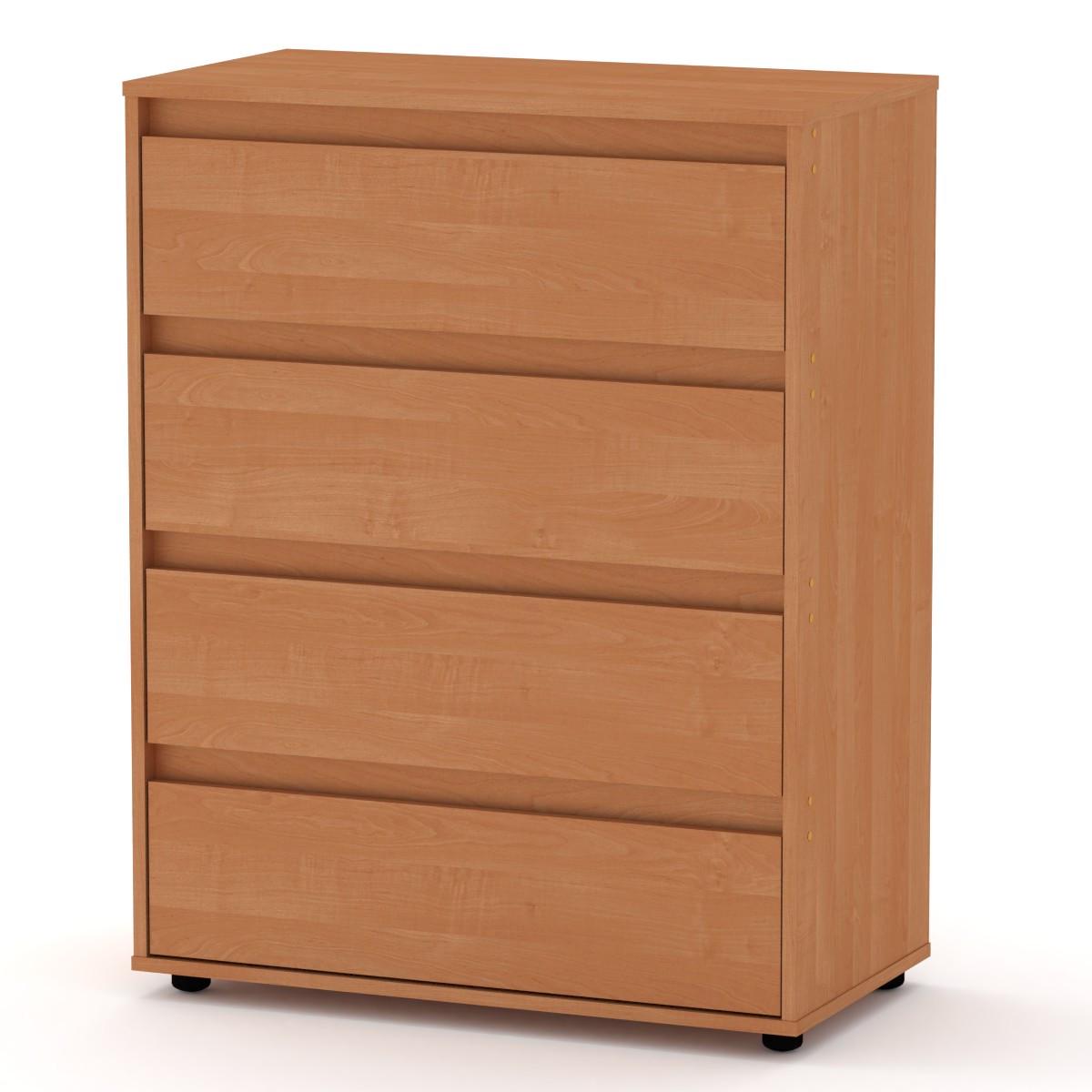 Комод Компанит с 4 ящиками 80х42х103 см Ольха (26966104) - фото 1 Комод Компанит с 4 ящиками 80х42х103 см Ольха (26966104) - фото 1