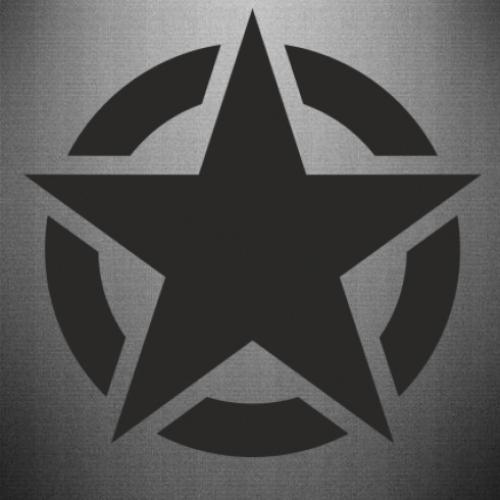 Наклейка Звезда Капитана Америки 35x34,3 см Черный (21558555)