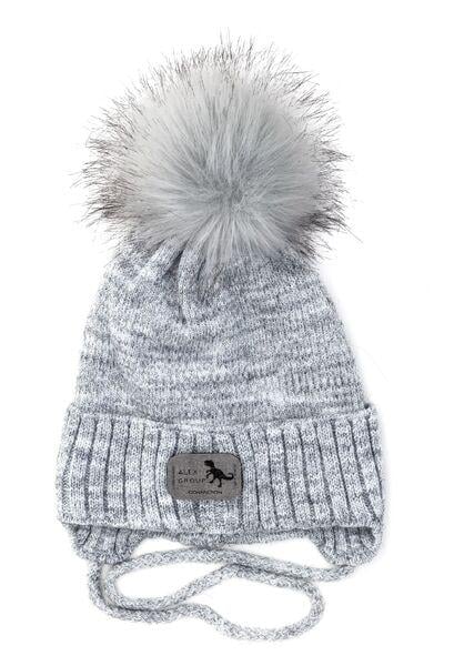 Шапка детская для мальчиков Рекс D928 флис 46-50 см Светло-серый