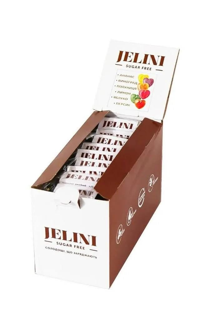 Мармелад желейний JELINI асорті в шоу-боксі 18 шт.