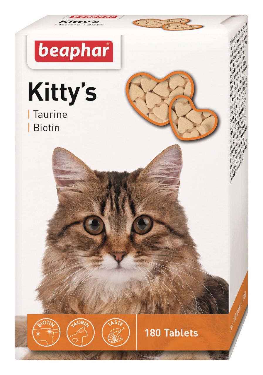Ласощі Kitty's для кішок з таурином i бiотином Beaphar 180 таблеток (12578)